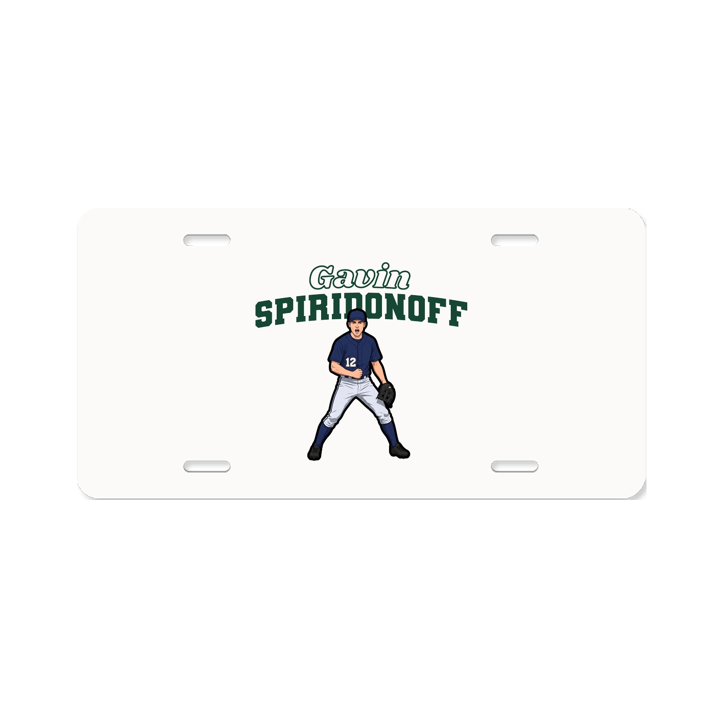 License Plate — Name Arch in Classic