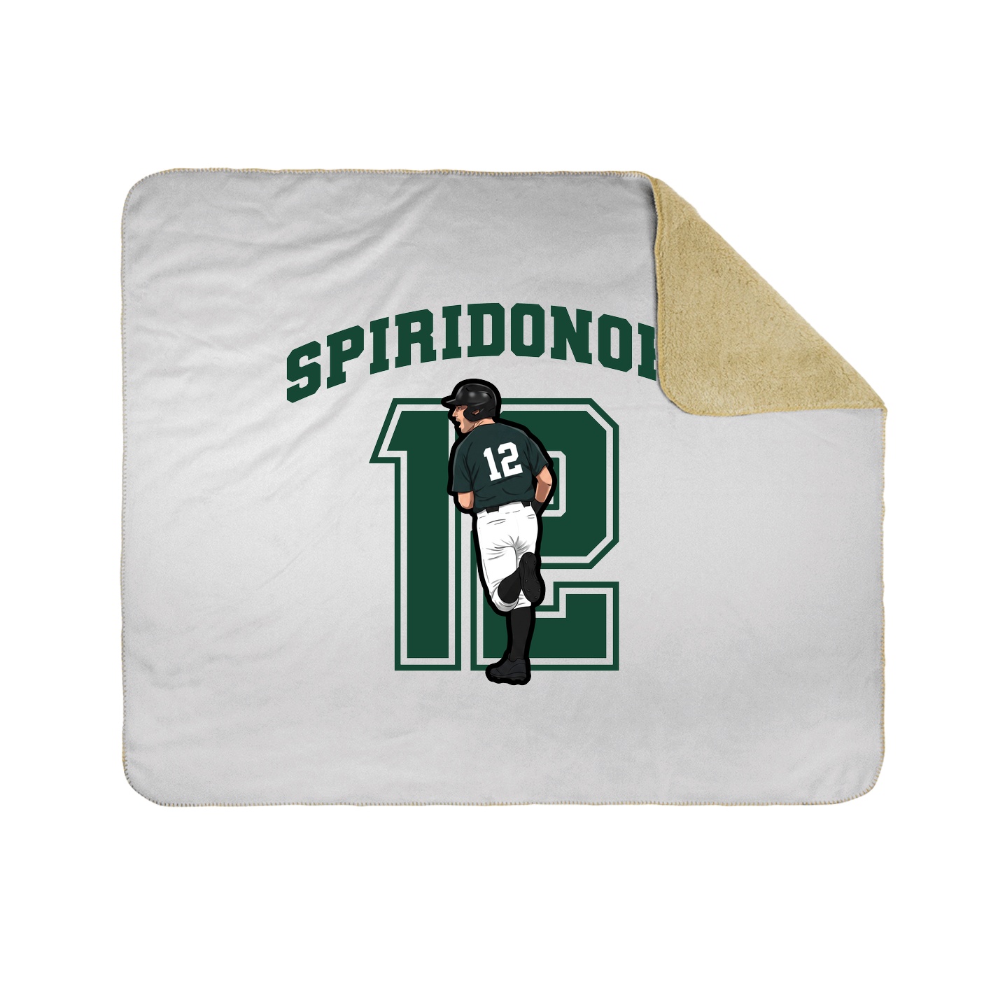 Throw Blanket — Number in White