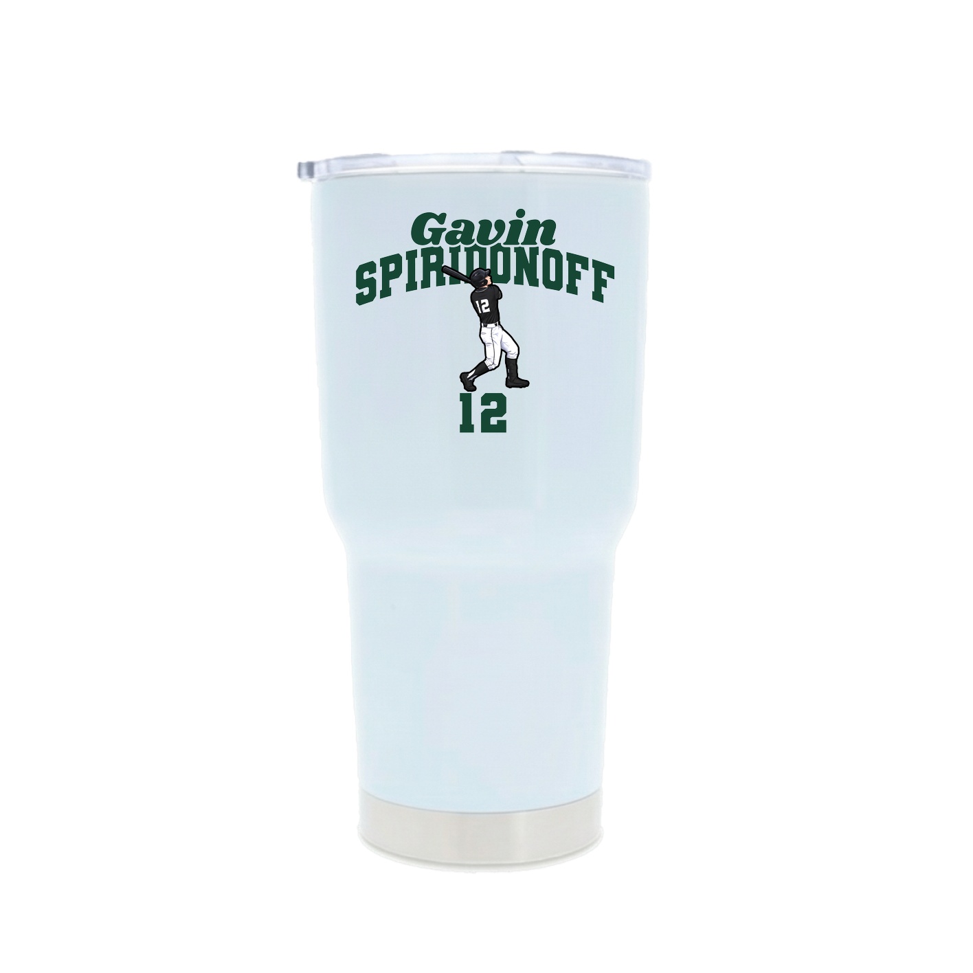 30oz Stainless Steel Tumbler — Signature Arch in White