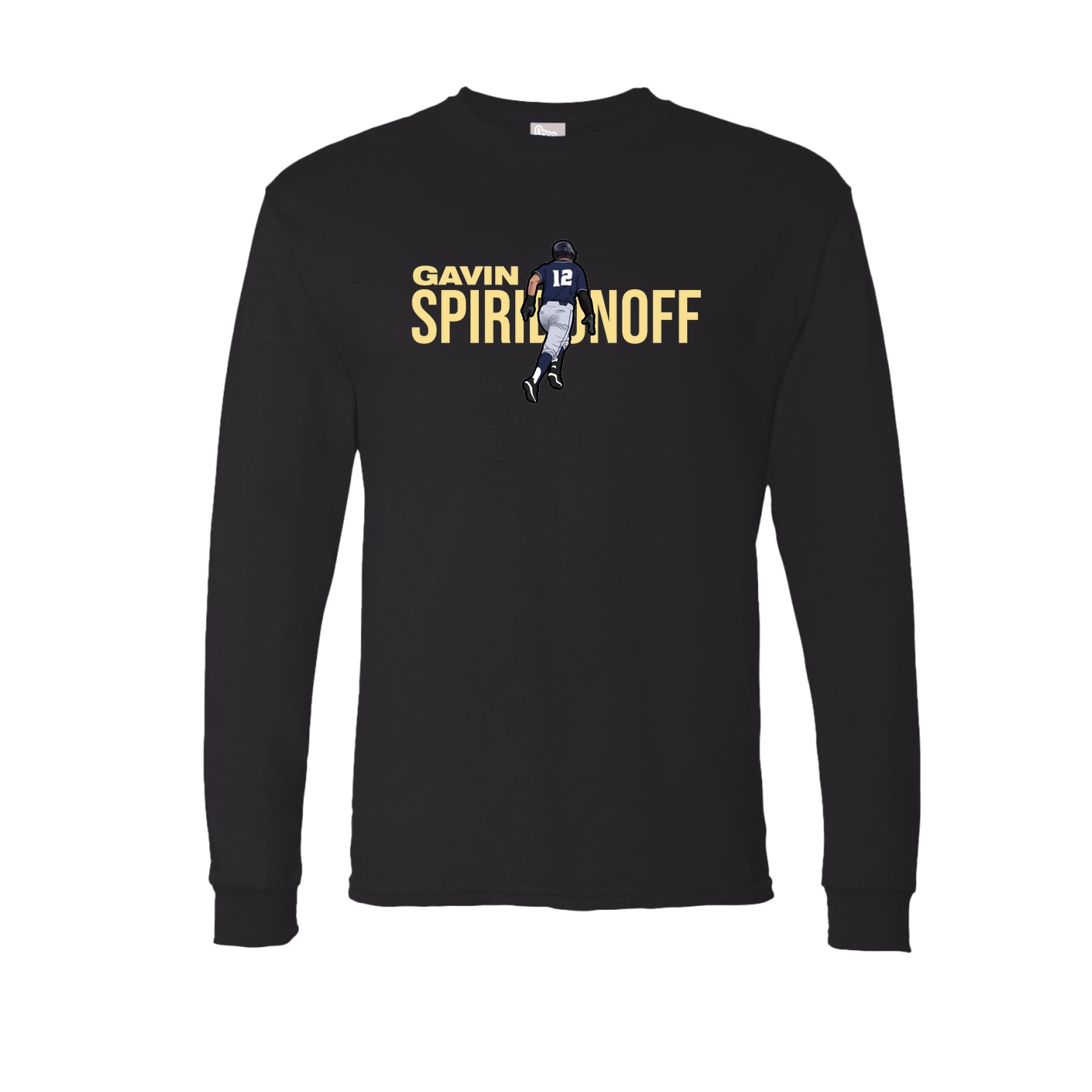 Long Sleeve Tee — Player Name in Black
