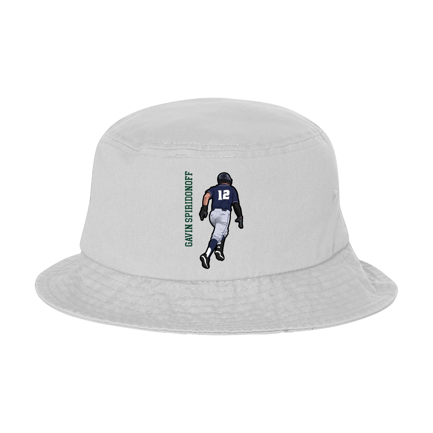 Bucket Cap — Name Vertical in White