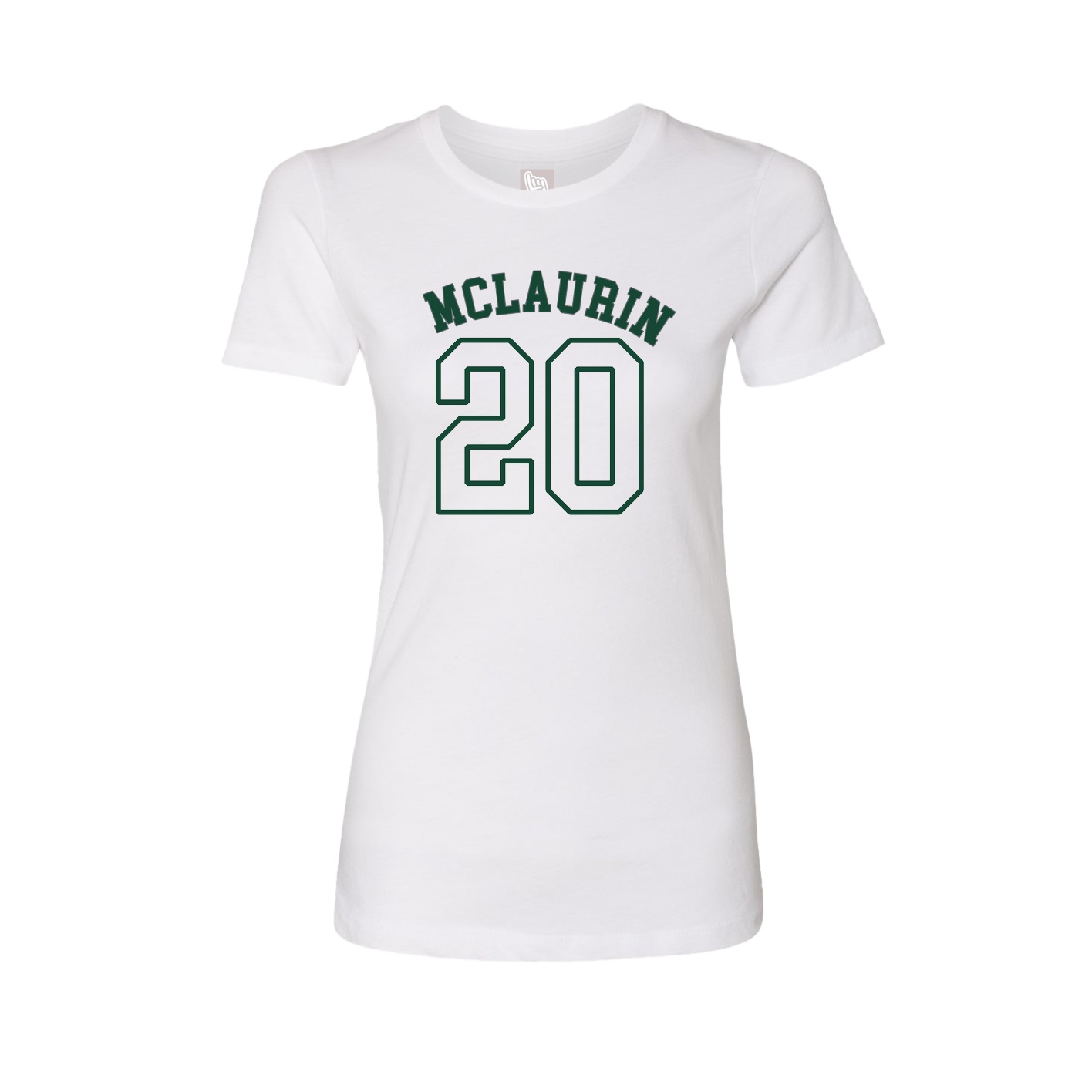 Fitted Women's Tee — Shirsey Arch in White
