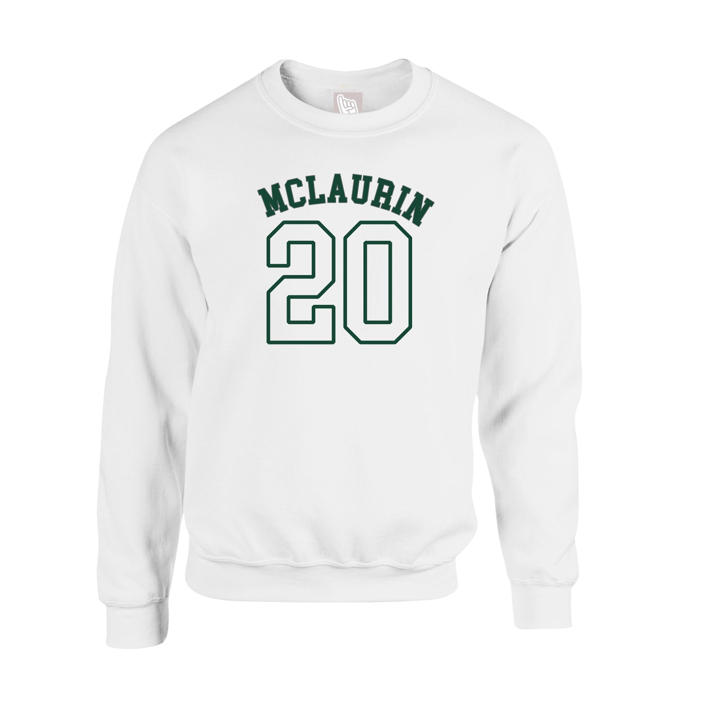Fleece Crew — Shirsey Arch in White