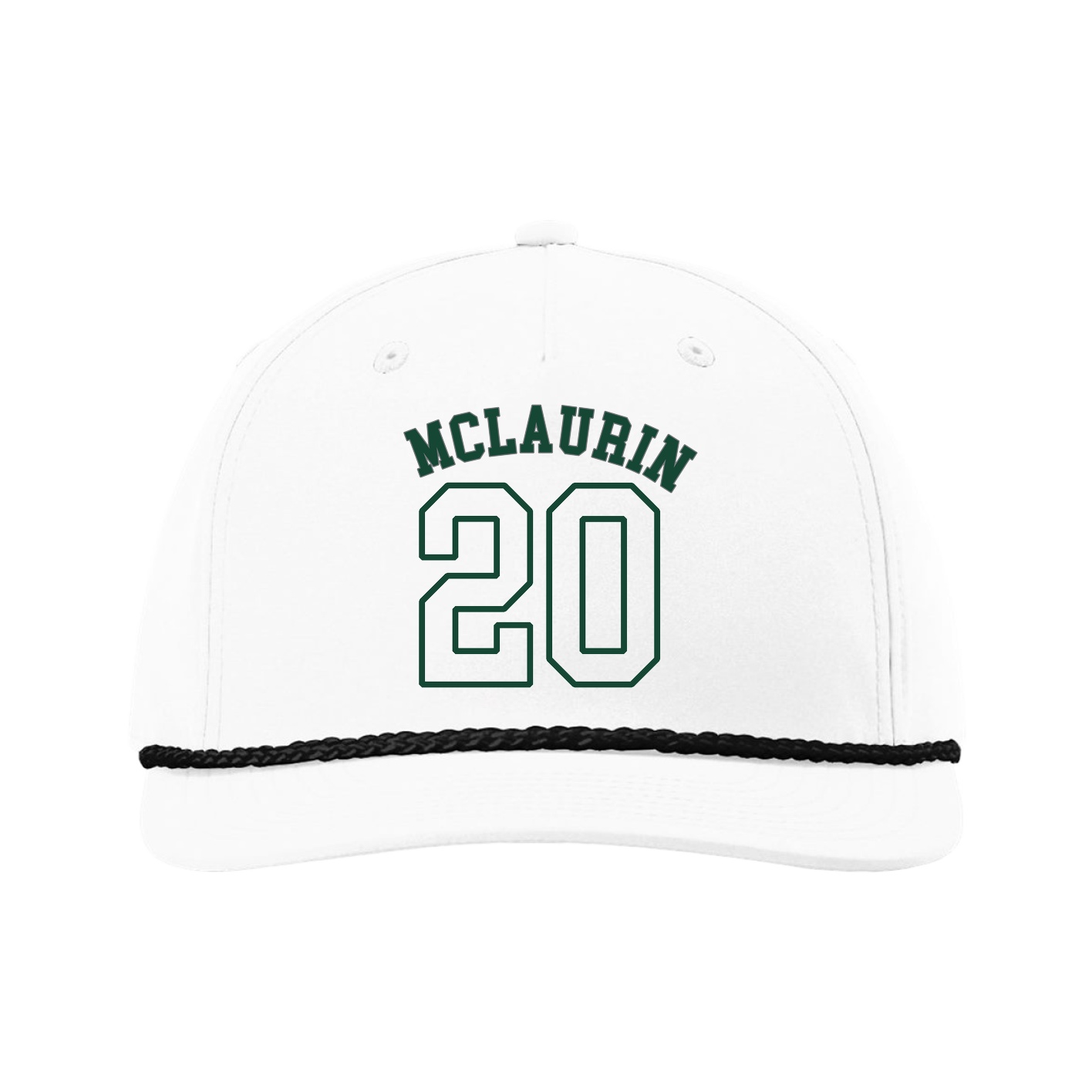 Five-Panel Classic Rope Cap — Shirsey Arch in White