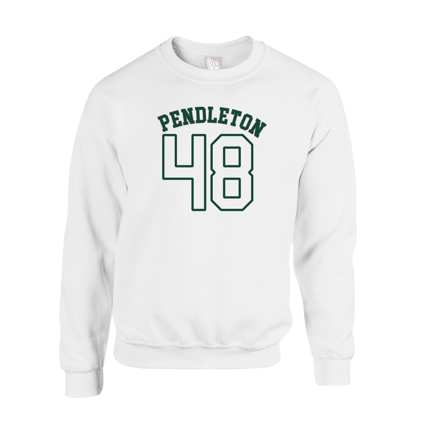 Fleece Crew — Shirsey Arch in White