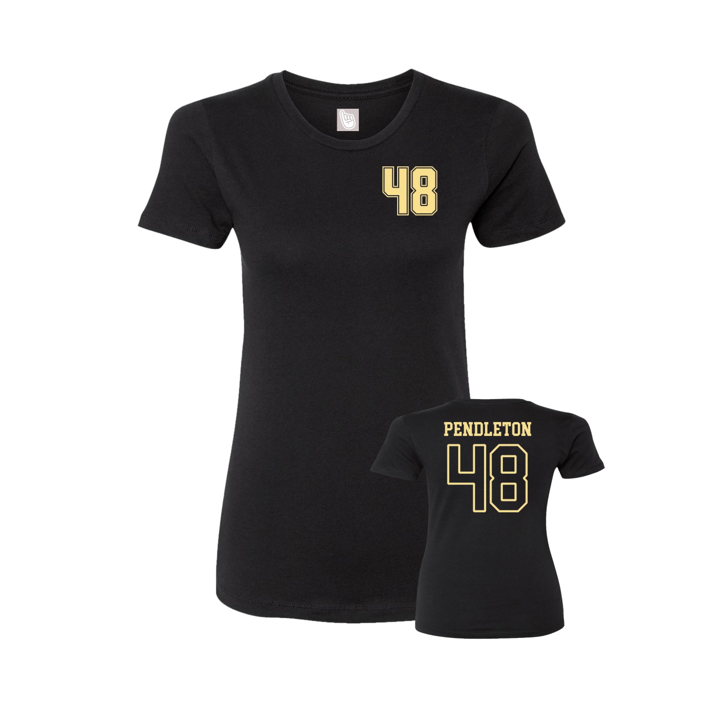 Fitted Women's Tee — Chest Back in Black