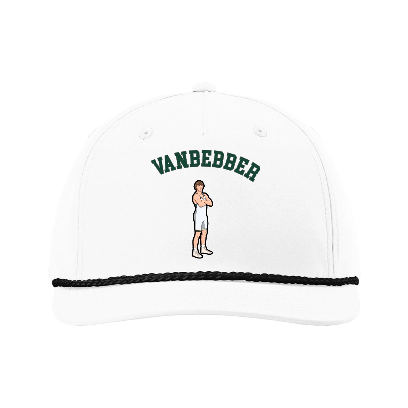 Five-Panel Classic Rope Cap — Shirsey Arch in White