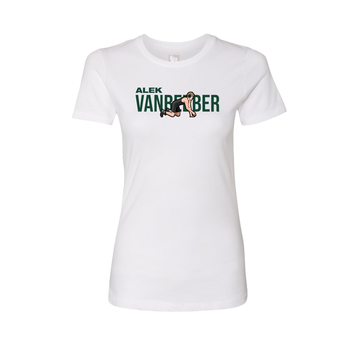Fitted Women's Tee — Player Name in White