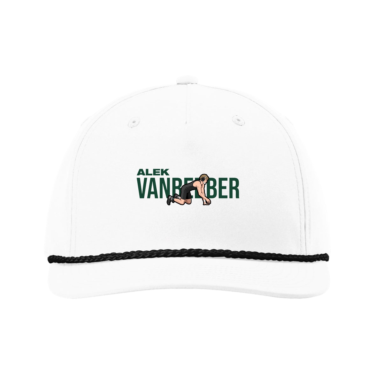 Five-Panel Classic Rope Cap — Player Name in White
