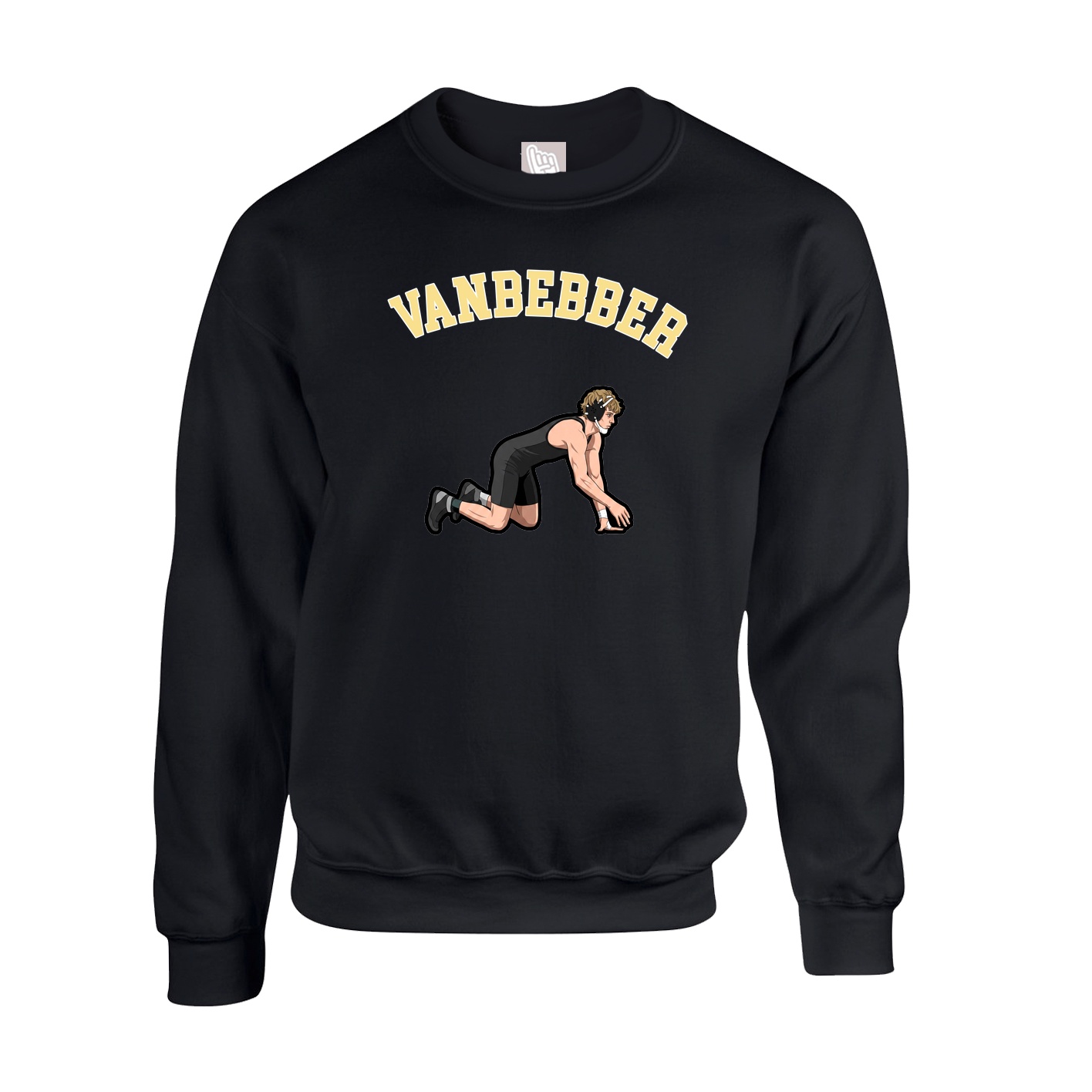 Fleece Crew — Shirsey Arch in Black