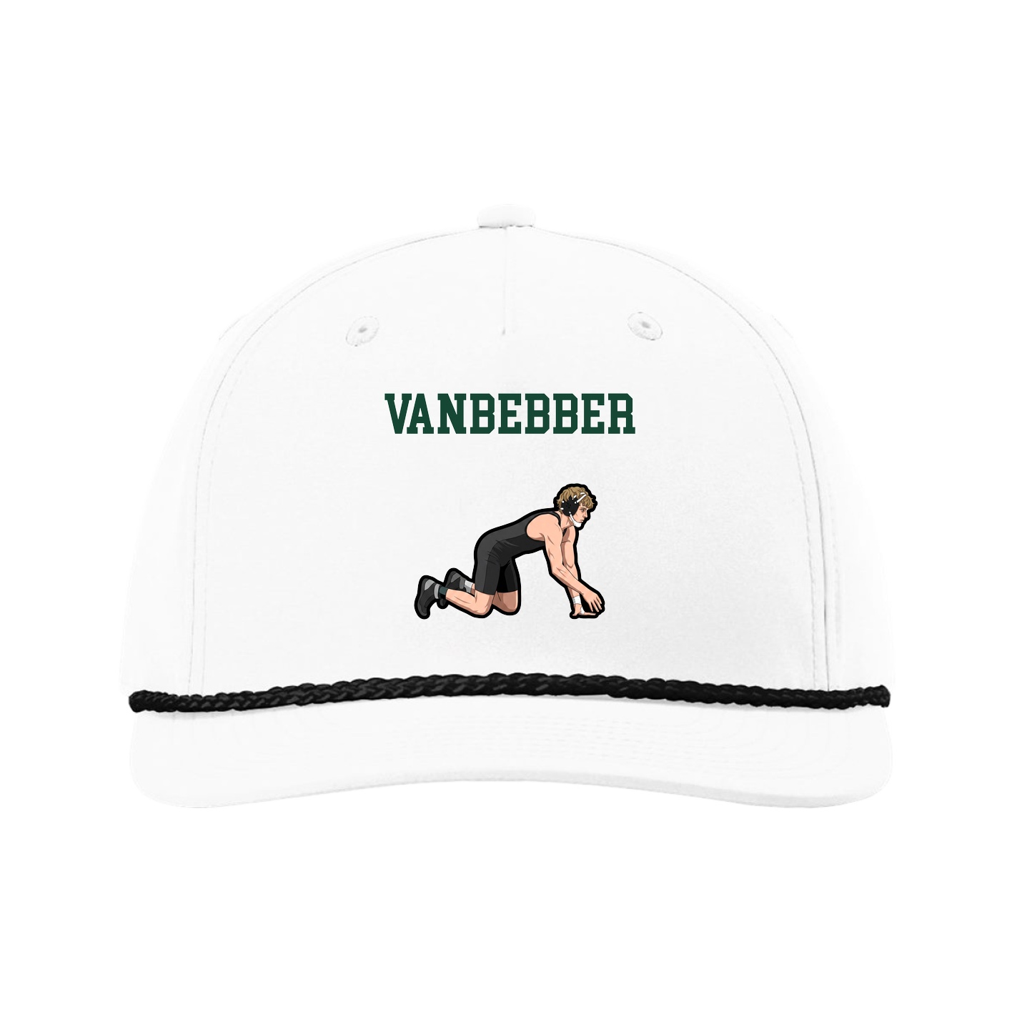 Five-Panel Classic Rope Cap — Shirsey in White