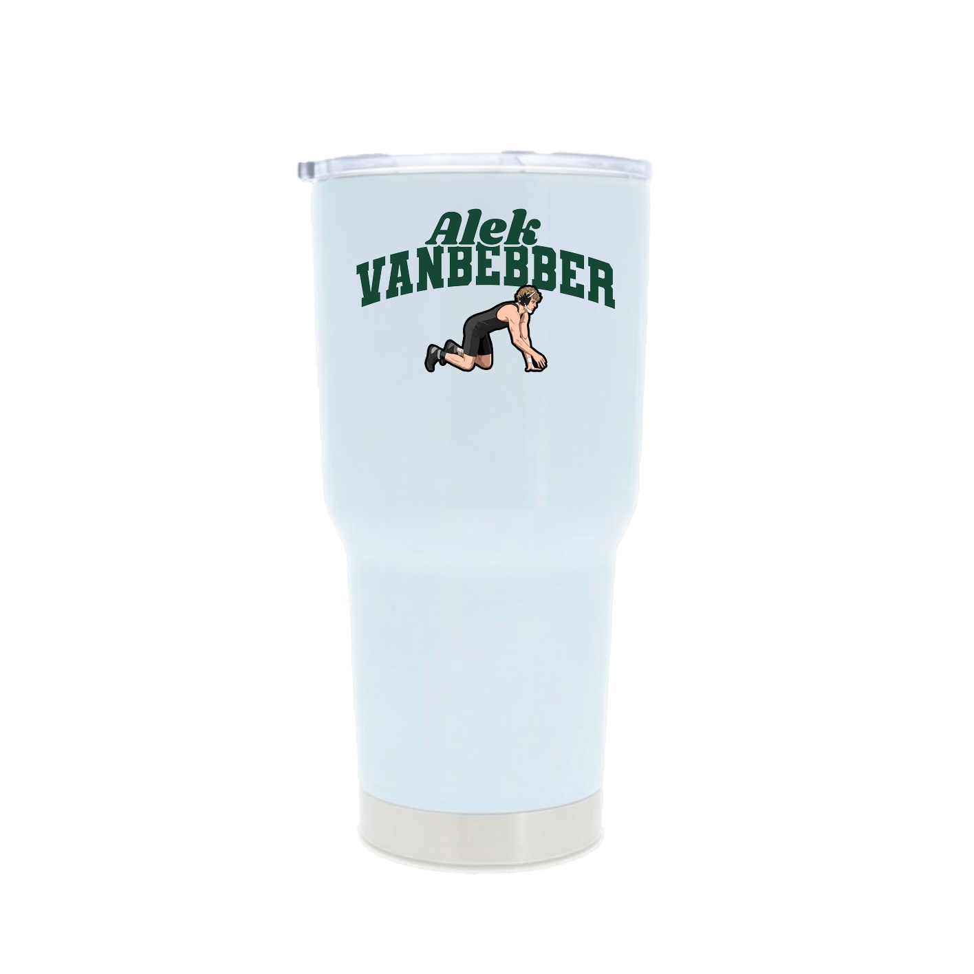 30oz Stainless Steel Tumbler — Signature Arch in White