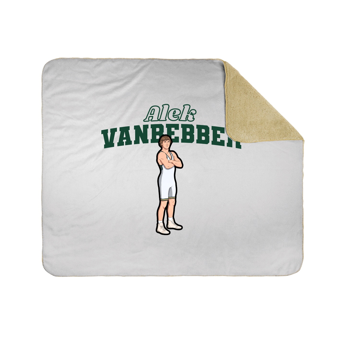 Throw Blanket — Name Arch in White
