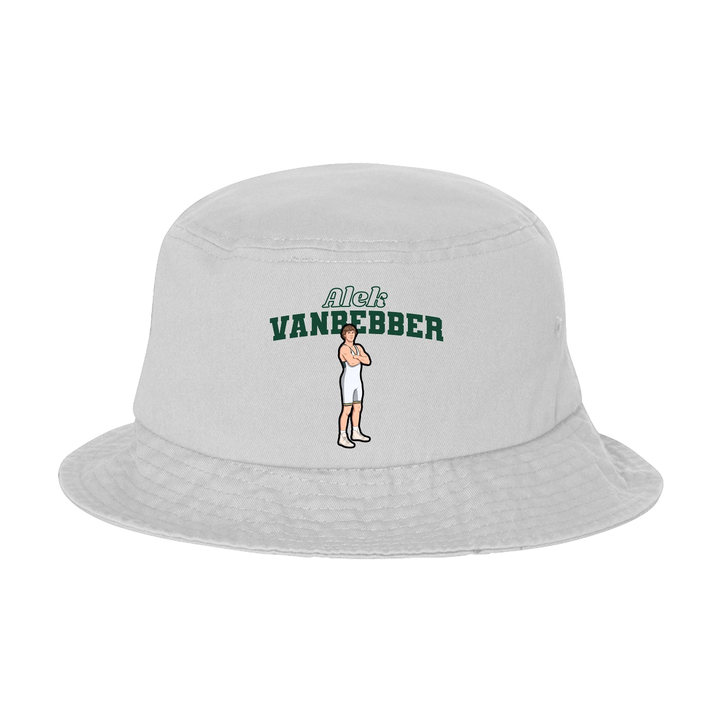 Bucket Cap — Name Arch in White