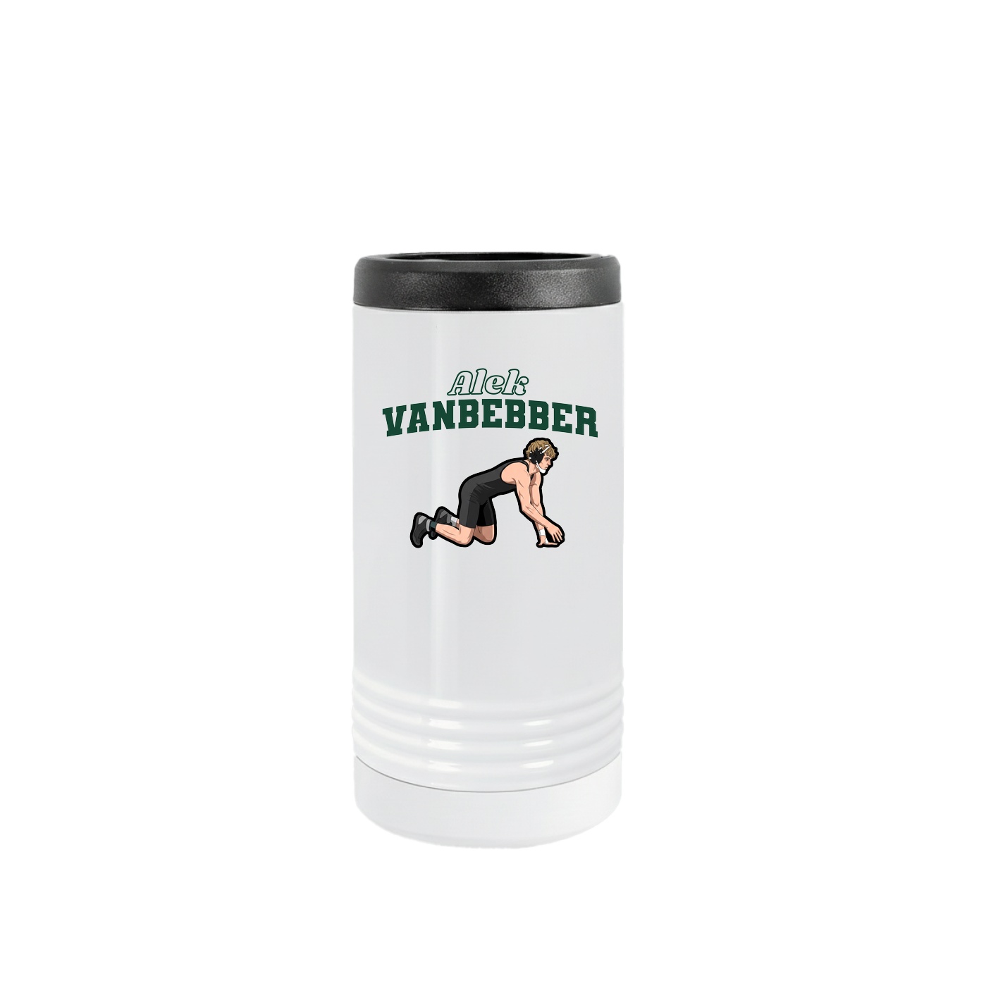 Slim Beverage Holder — Name Arch in White