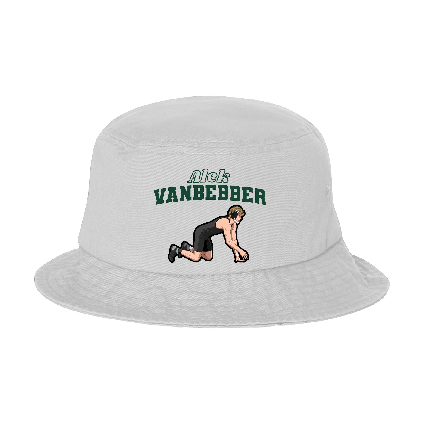 Bucket Cap — Name Arch in White
