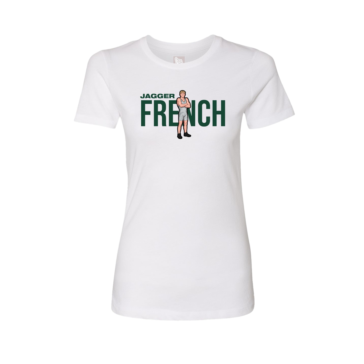 Fitted Women's Tee — Player Name in White