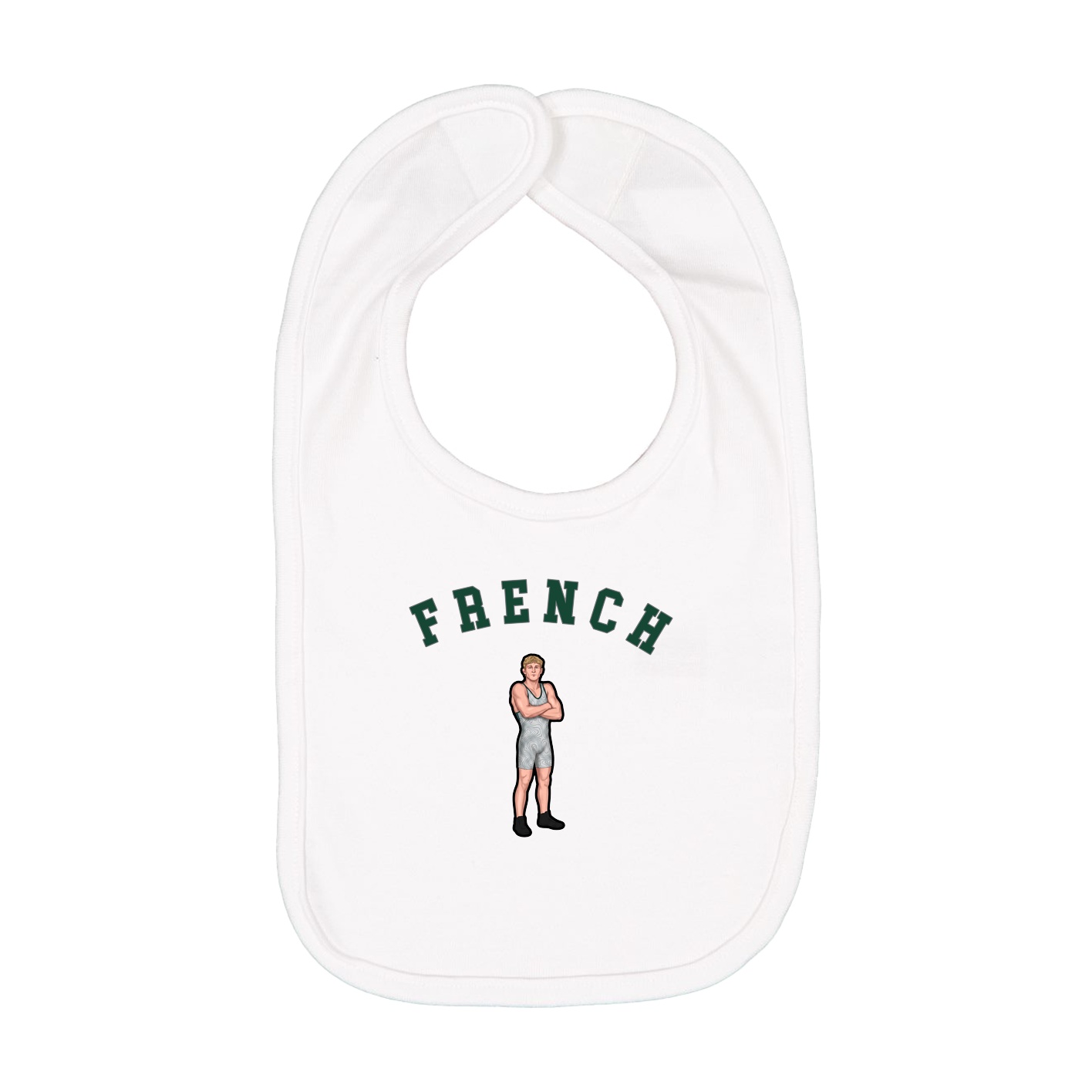 Infant Bib — Shirsey Arch in White