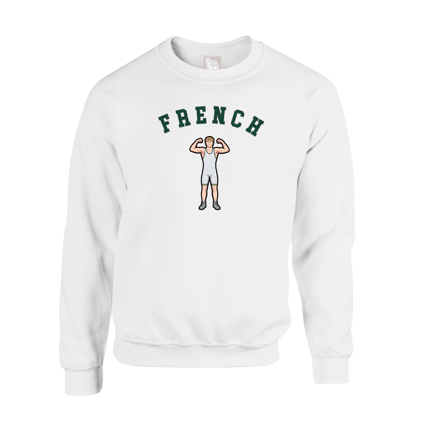 Fleece Crew — Shirsey Arch in White