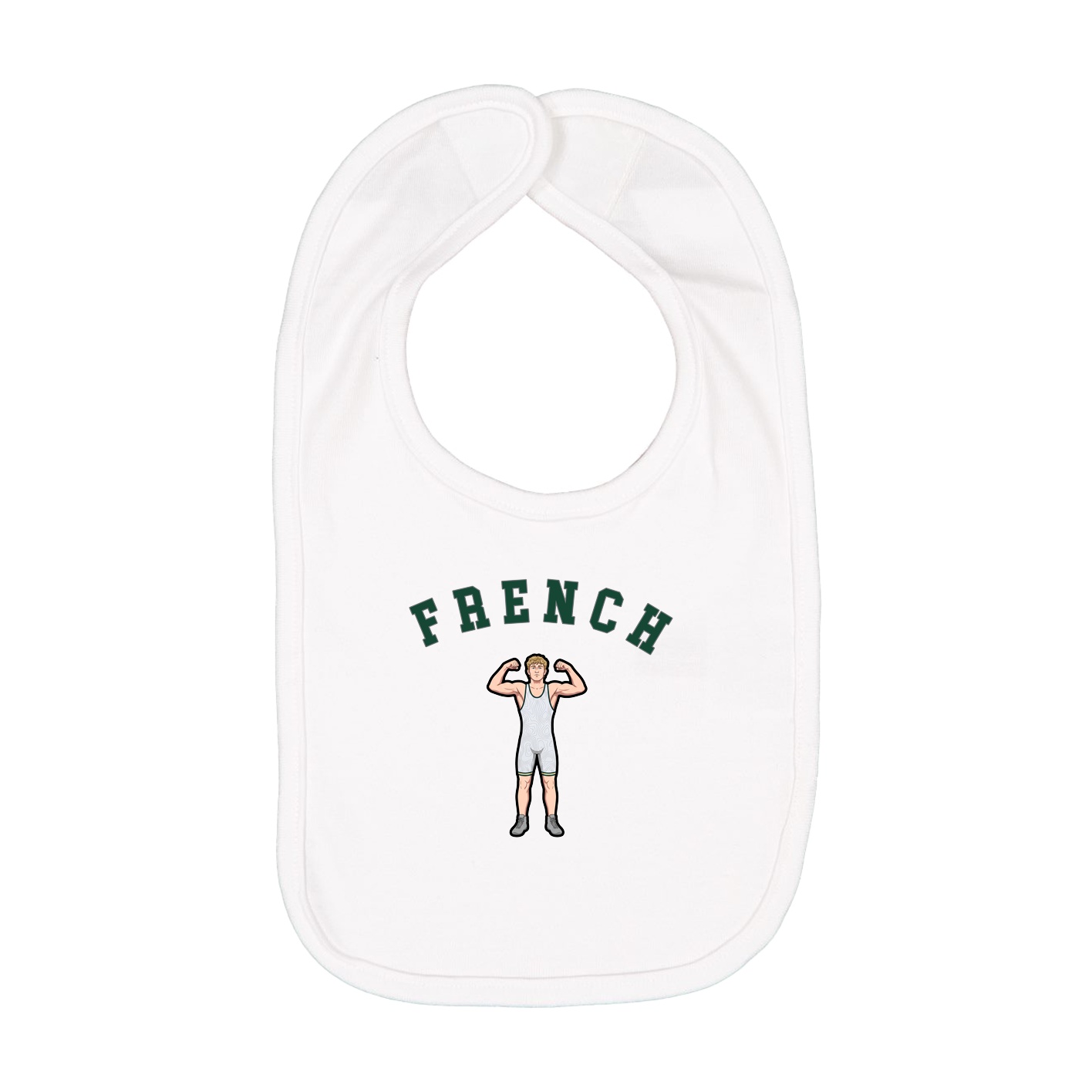 Infant Bib — Shirsey Arch in White