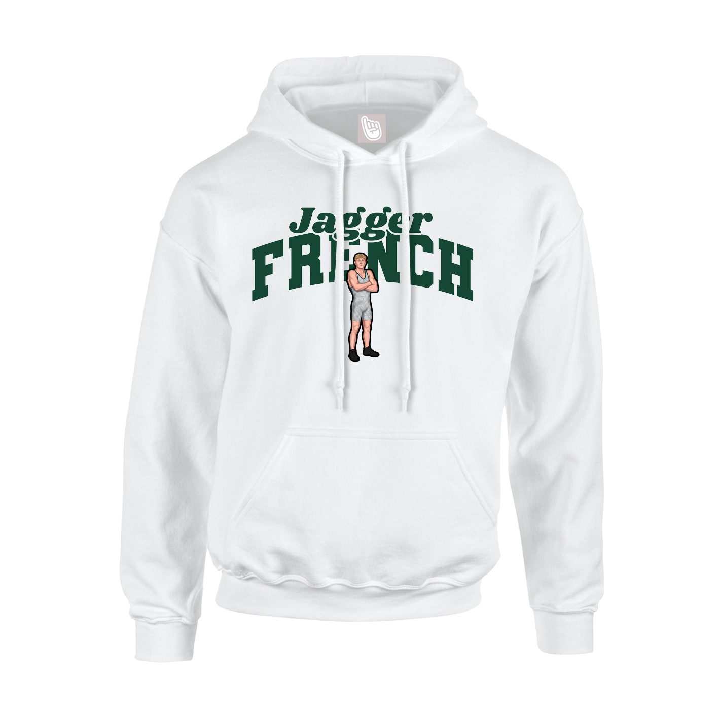 Youth Hoodie — Signature Arch in White