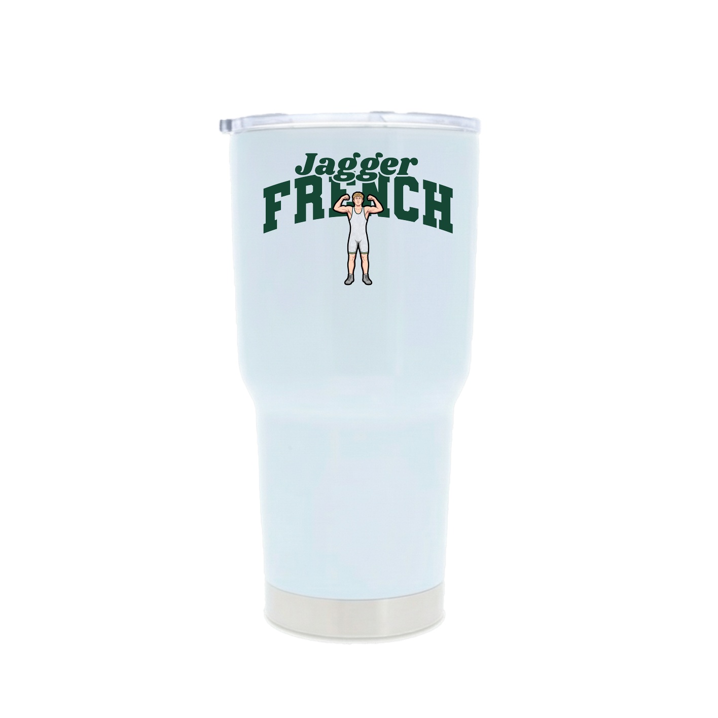 30oz Stainless Steel Tumbler — Signature Arch in White