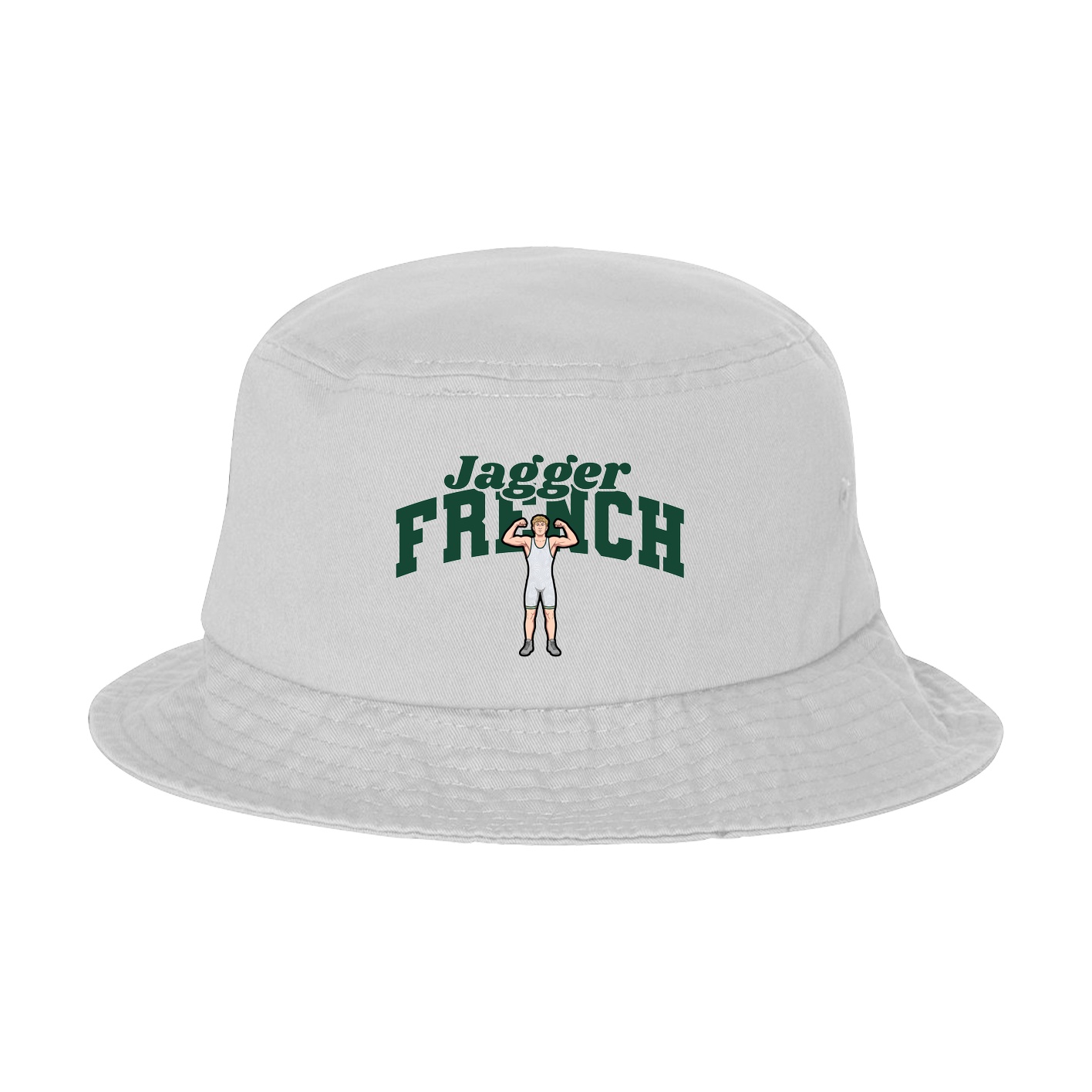 Bucket Cap — Signature Arch in White