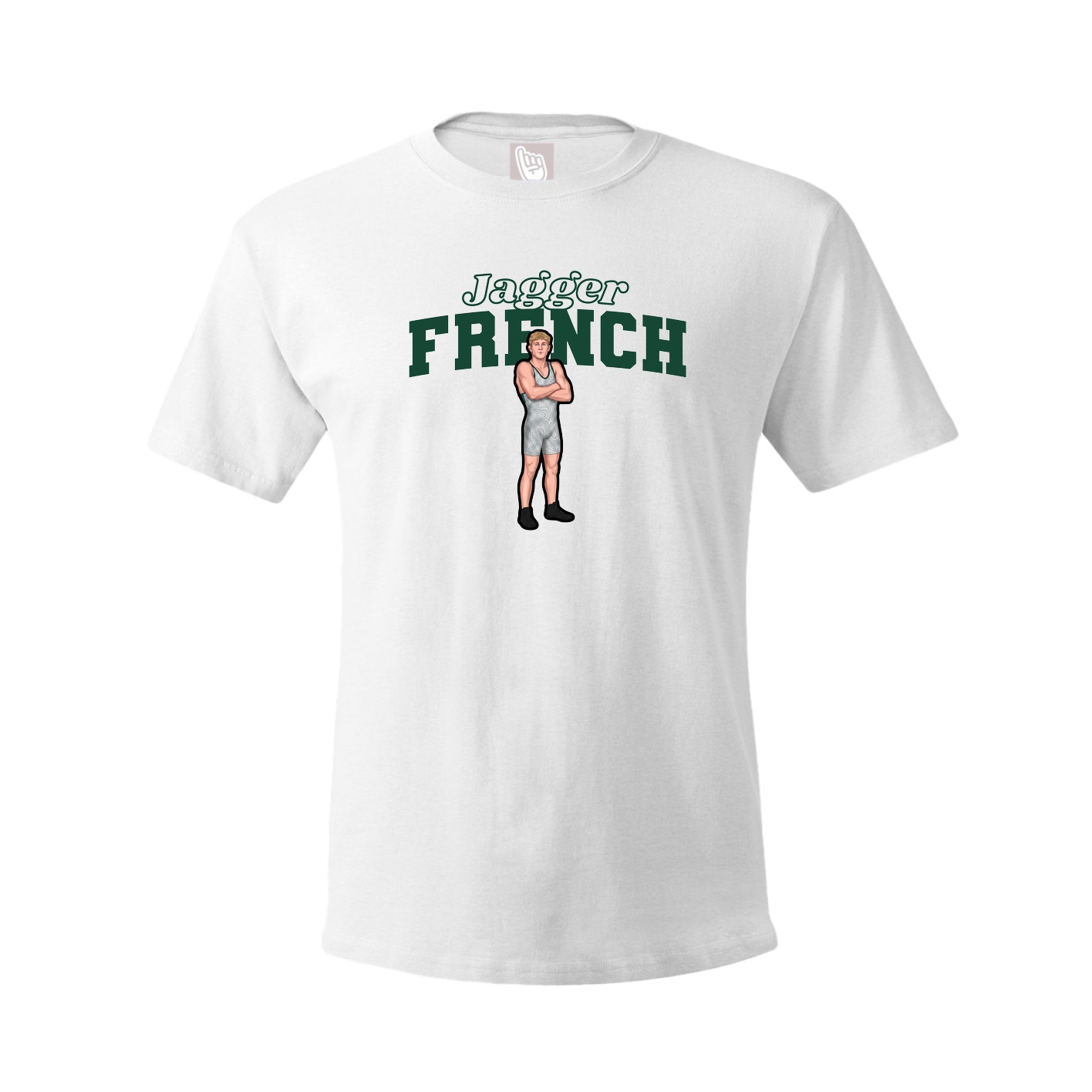 Youth Tee — Name Arch in White