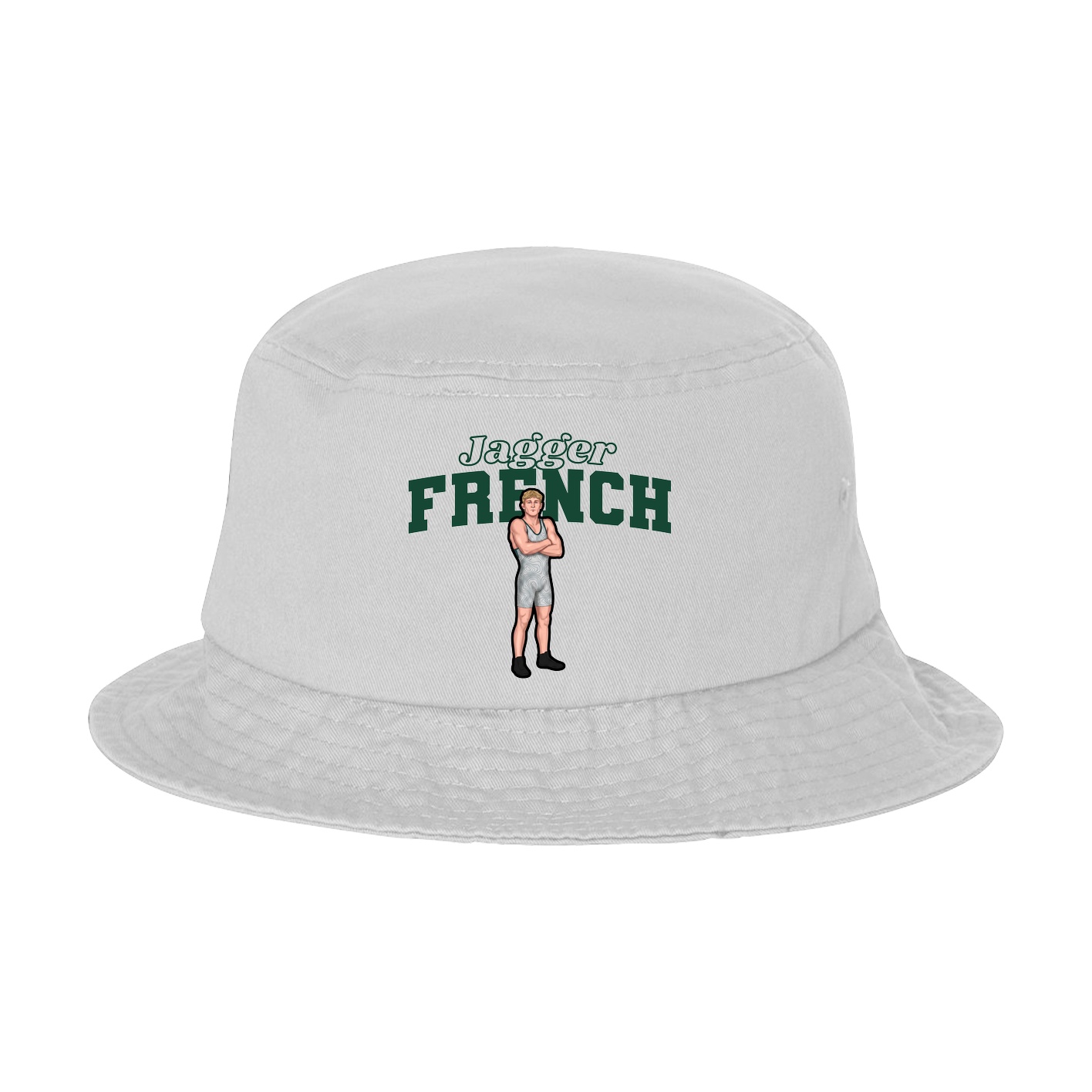 Bucket Cap — Name Arch in White