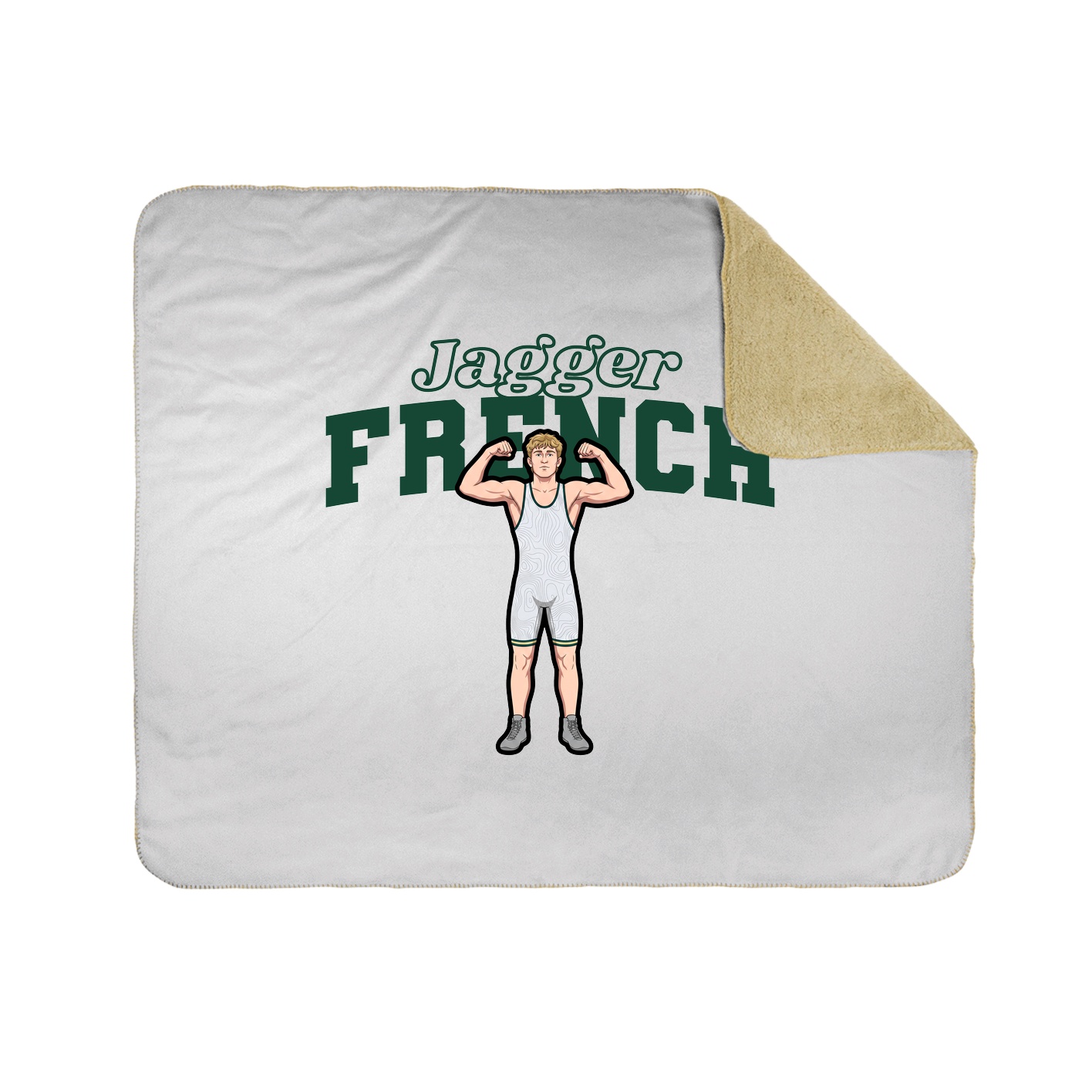 Throw Blanket — Name Arch in White