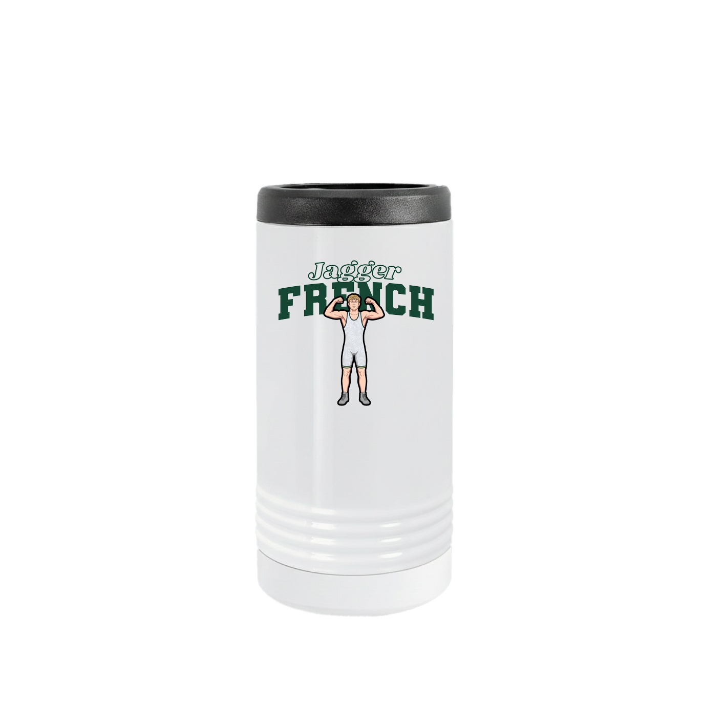 Slim Beverage Holder — Name Arch in White