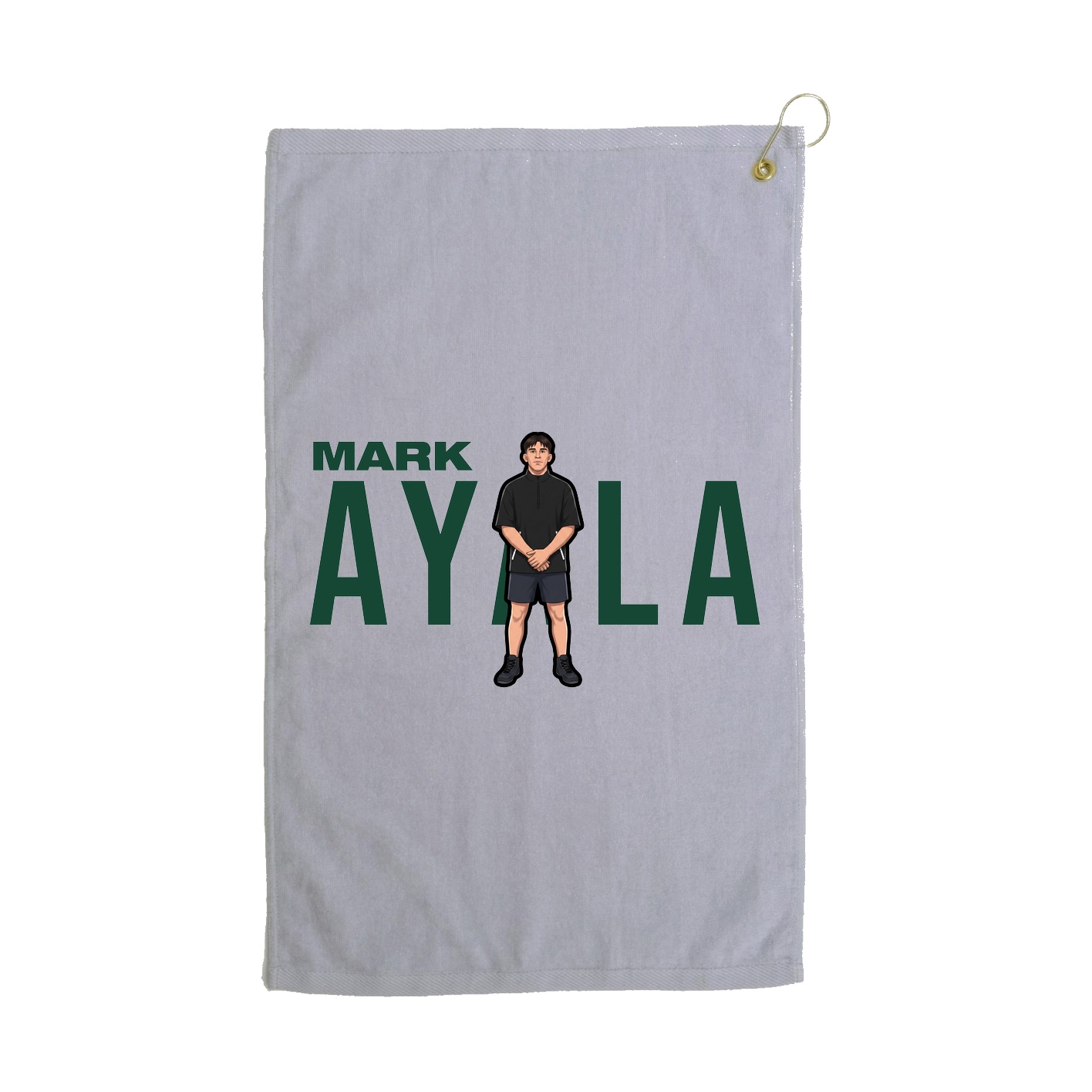 Golf Towel — Player Name in Grey