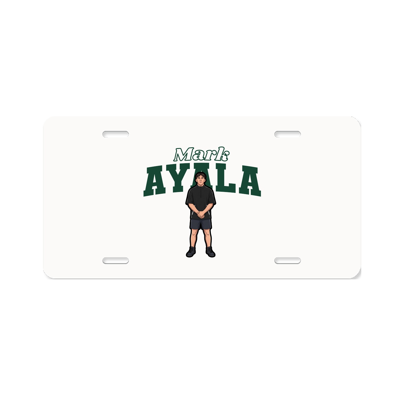 License Plate — Name Arch in Classic