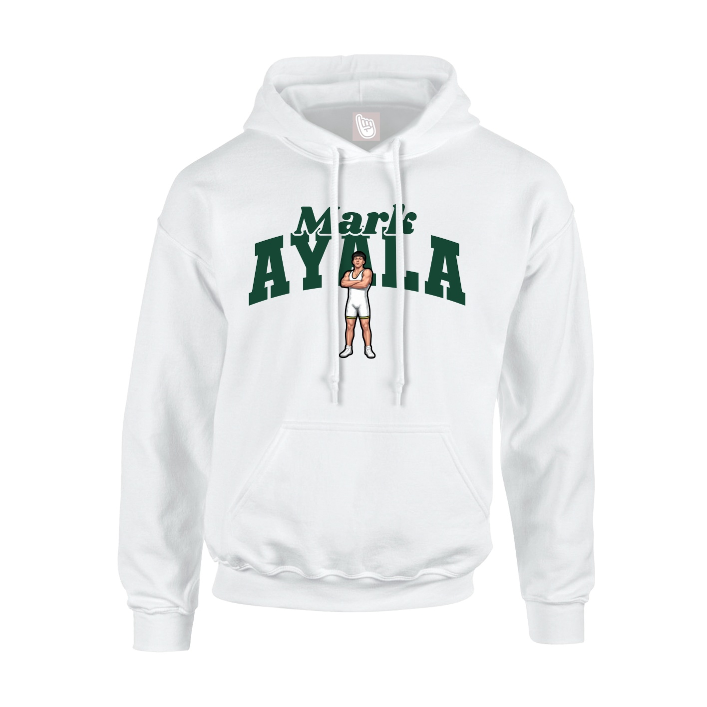 Youth Hoodie — Signature Arch in White