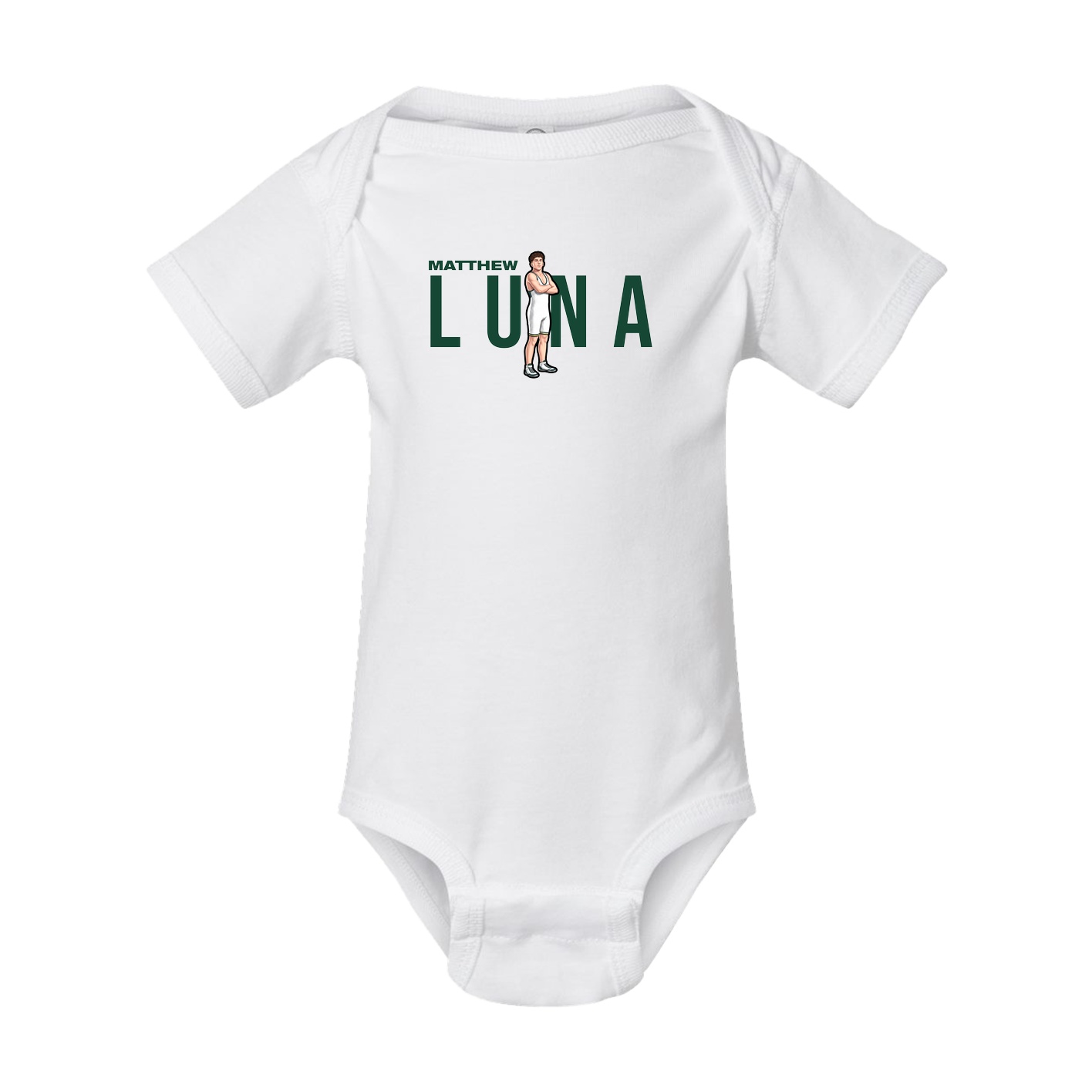 Baby Onesie — Player Name in White