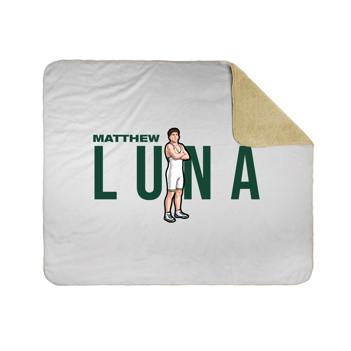 Throw Blanket — Player Name in White