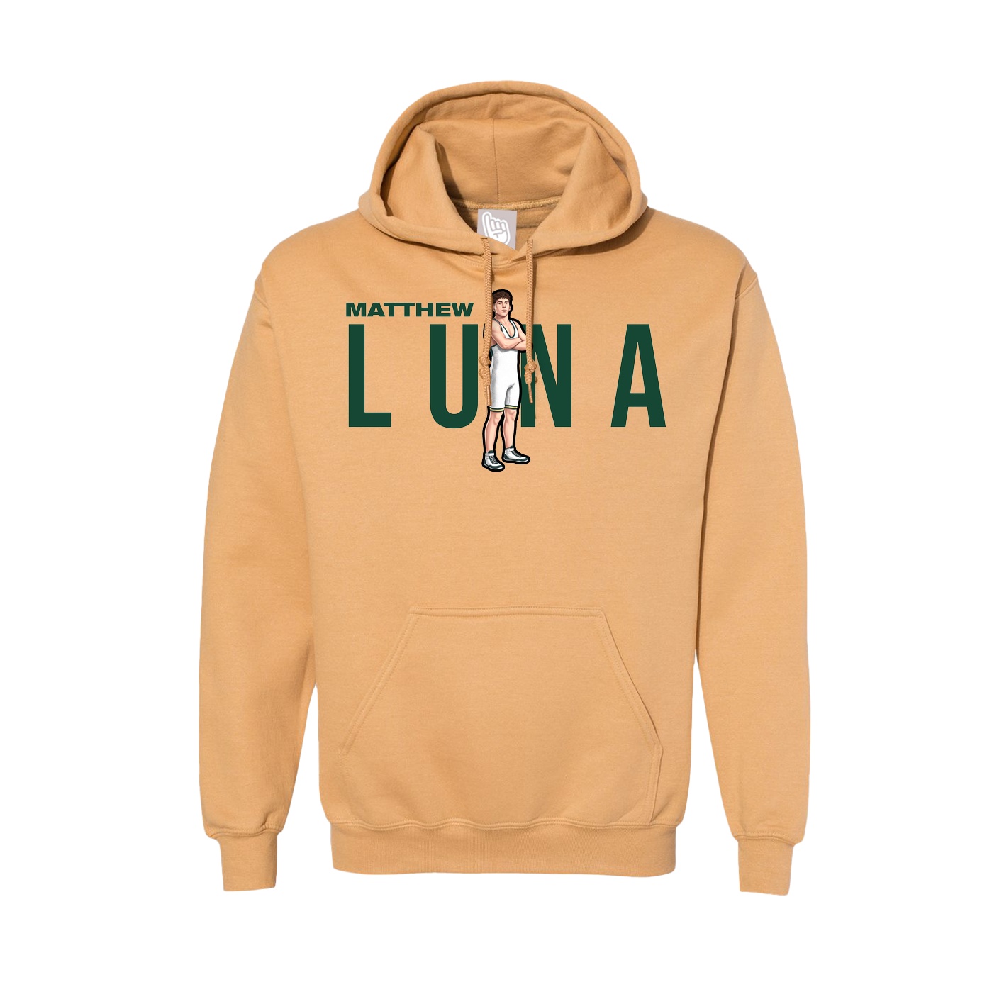 Hoodie — Player Name in Vegas Gold