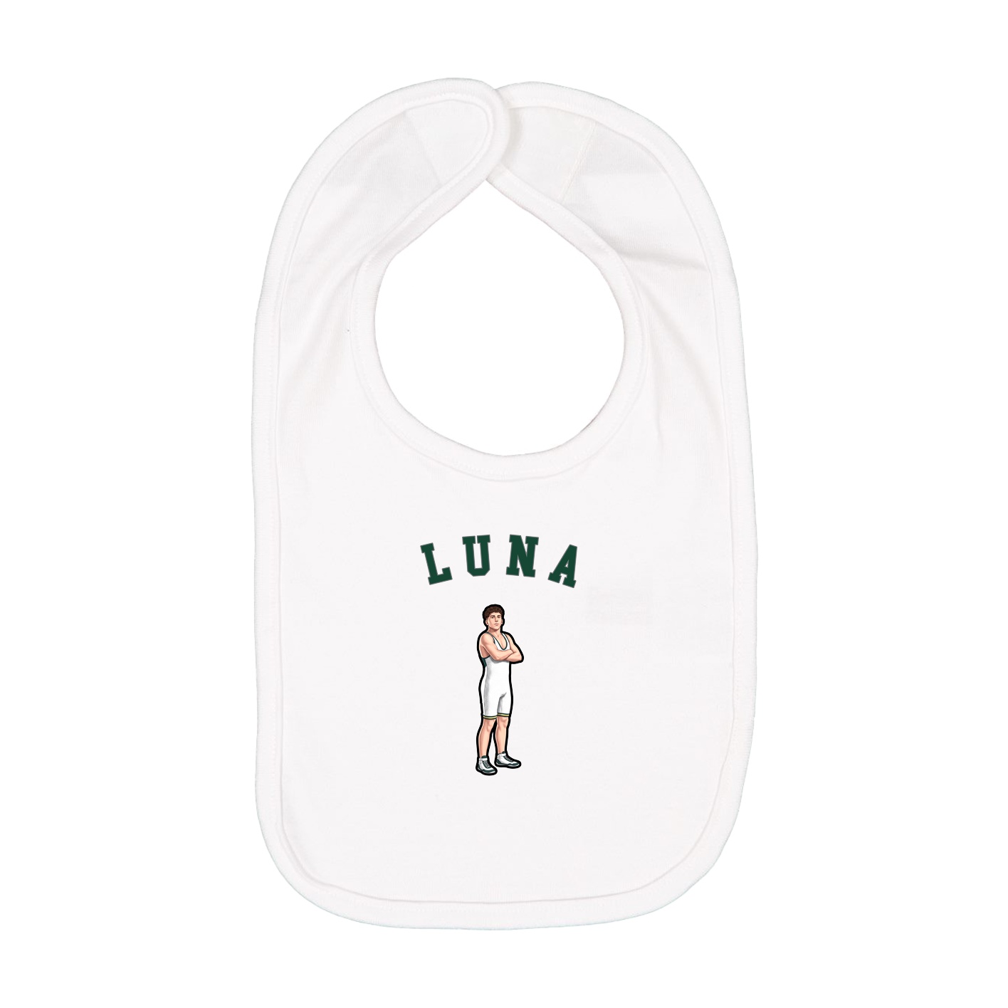 Infant Bib — Shirsey Arch in White