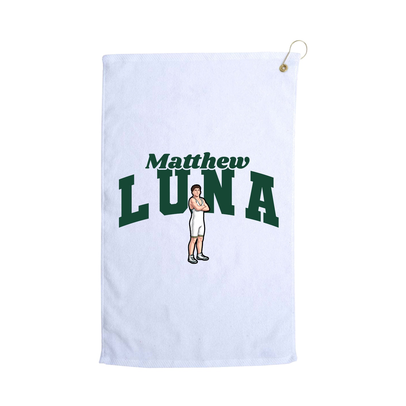 Golf Towel — Signature Arch in White