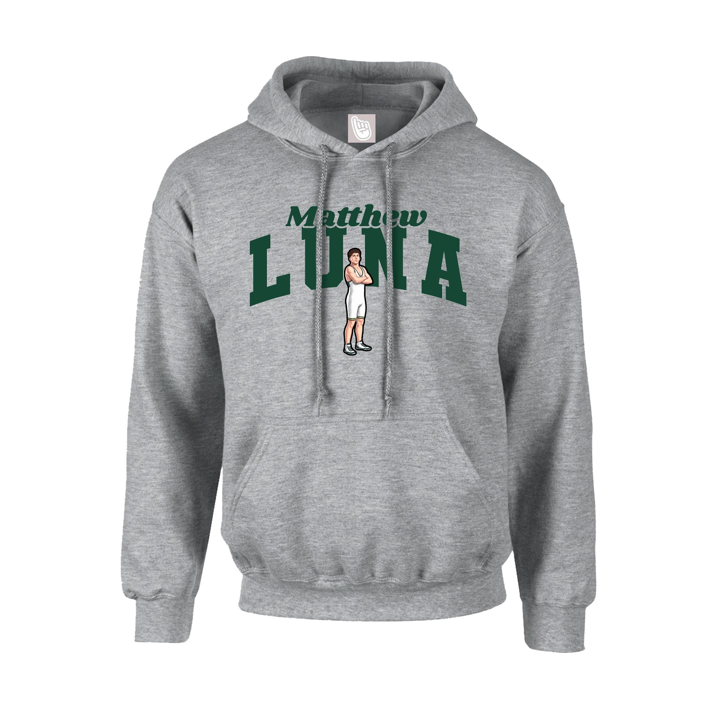 Youth Hoodie — Signature Arch in Grey