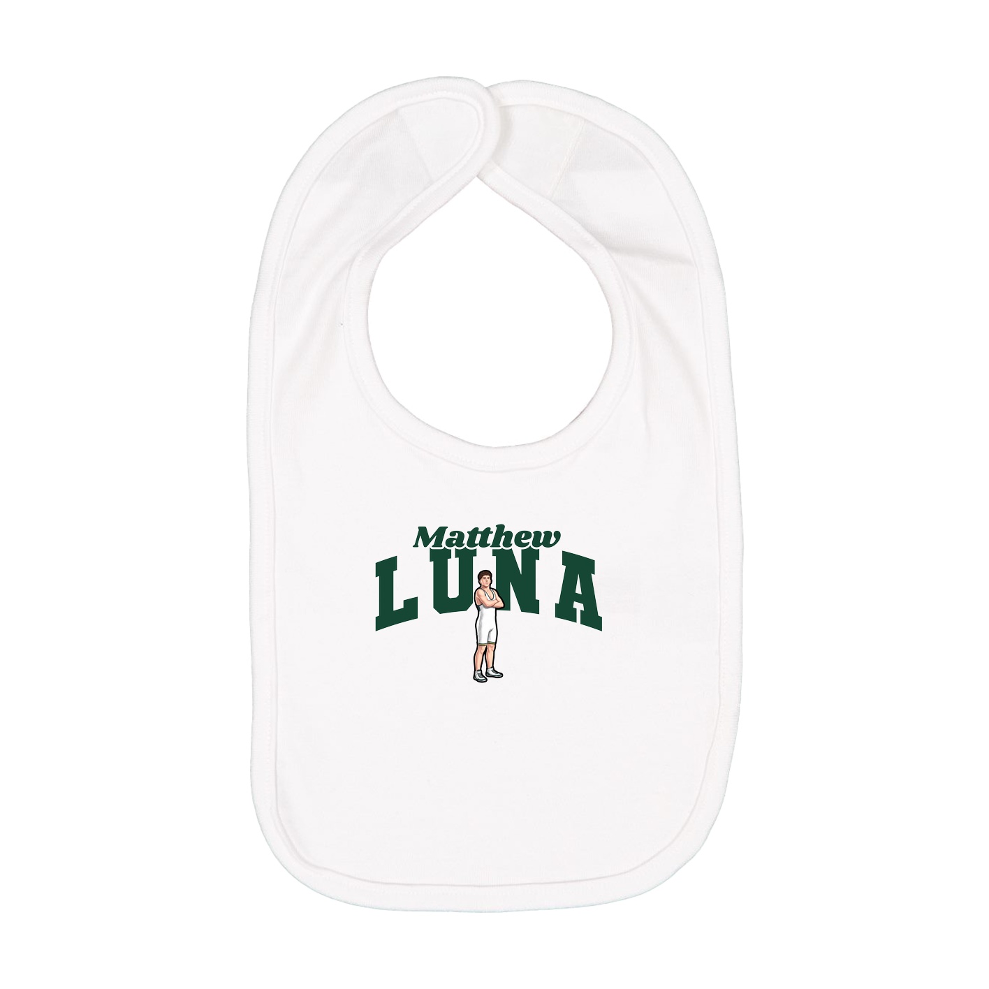 Infant Bib — Signature Arch in White