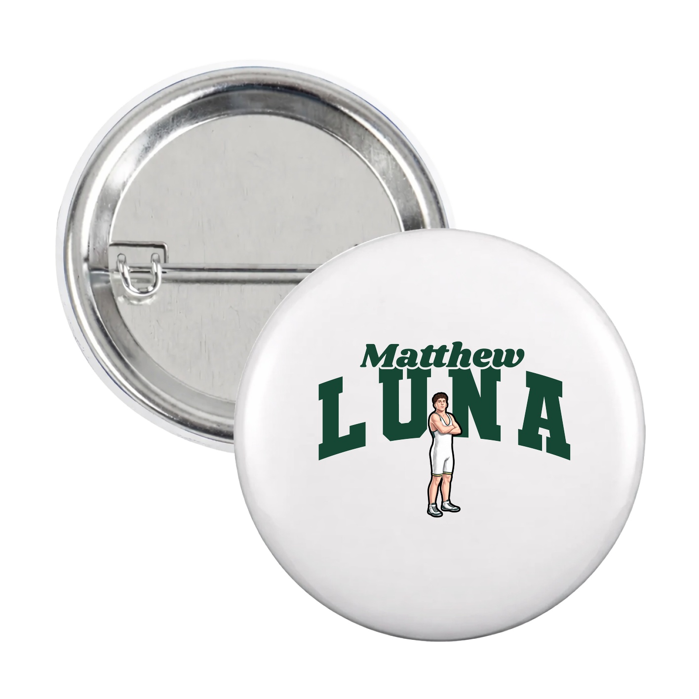 Game Day Button — Signature Arch in White
