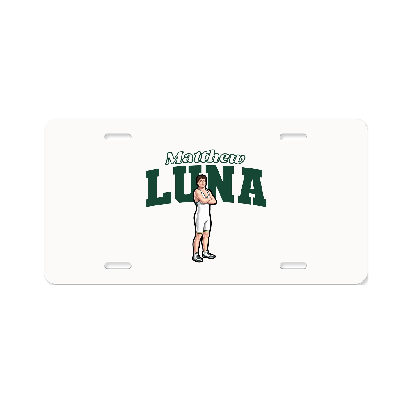 License Plate — Name Arch in Classic