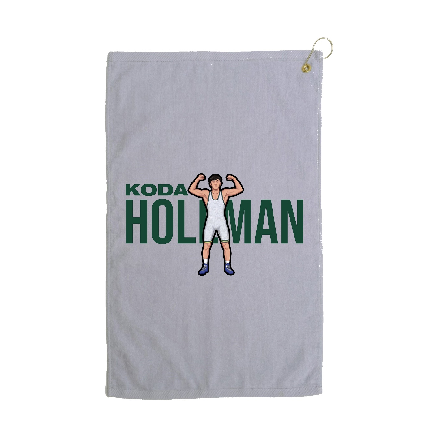 Golf Towel — Player Name in Grey