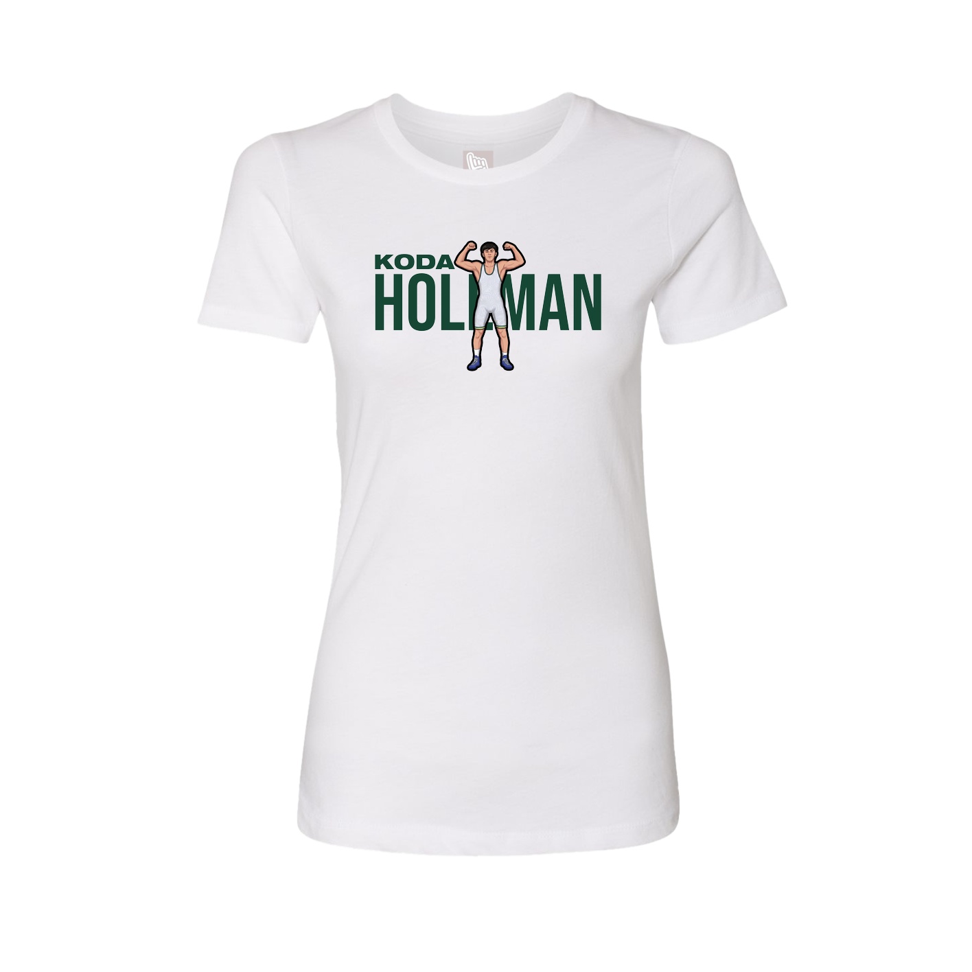 Fitted Women's Tee — Player Name in White