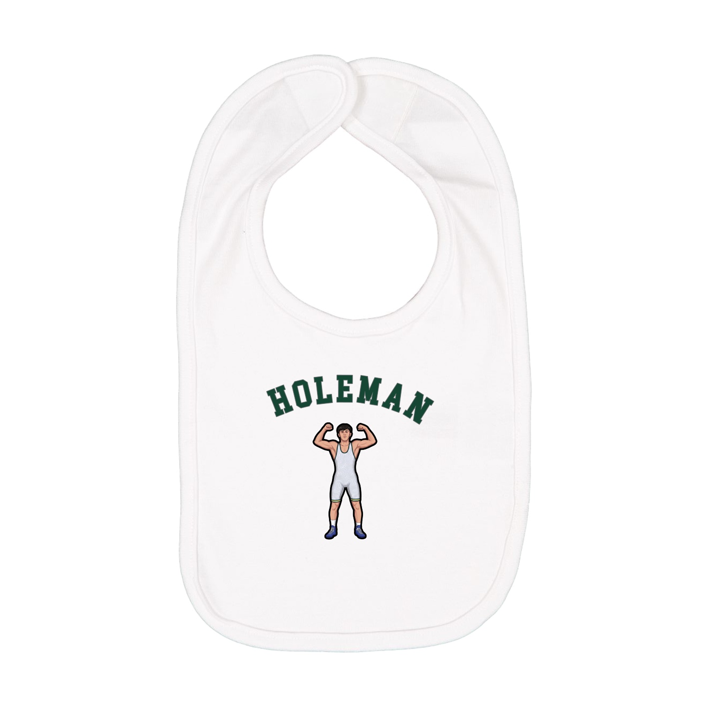 Infant Bib — Shirsey Arch in White
