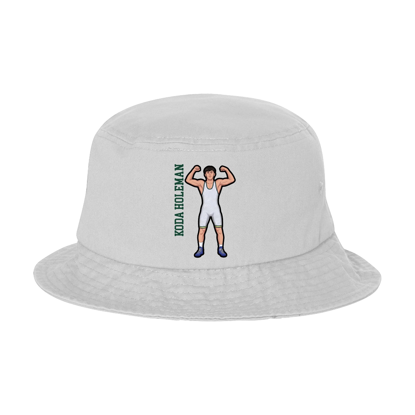 Bucket Cap — Name Vertical in White