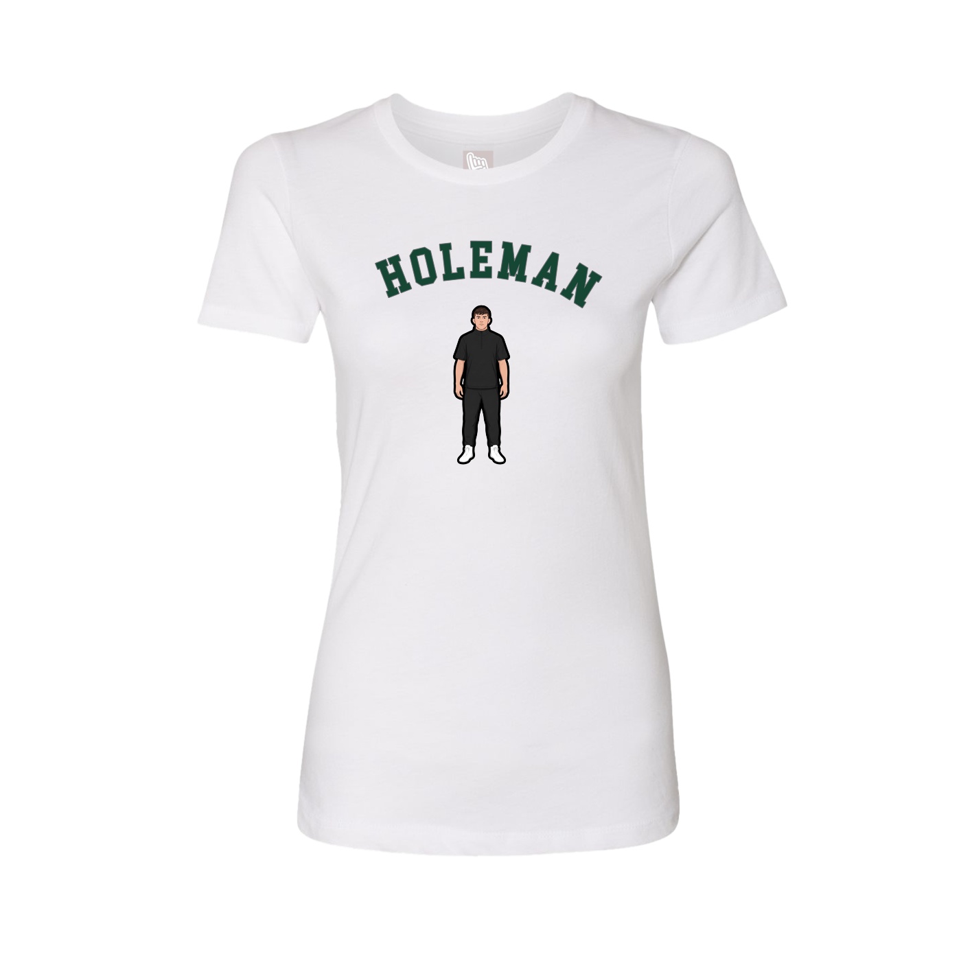 Fitted Women's Tee — Shirsey Arch in White