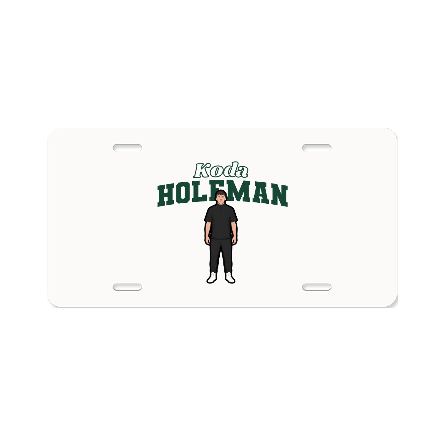 License Plate — Name Arch in Classic