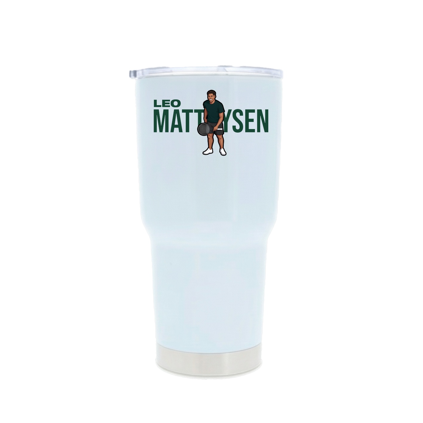 30oz Stainless Steel Tumbler — Player Name in White